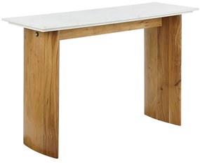 Console Home ESPRIT Бял Кафяв Мрамор Дърво манго 120 x 38 x 77 cm