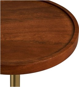 Кръгла странична масичка с дъска от мангово дърво ø 30 cm Sirone – House Nordic