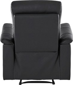 Черно кожено релаксиращо кресло Southbrook – Støraa