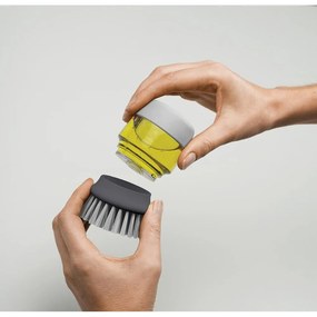 Сива четка с дозатор и стойка Palm Scrub - Joseph Joseph