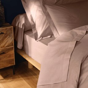 Розов памучен чаршаф 180x290 cm Lina – douceur d'intérieur