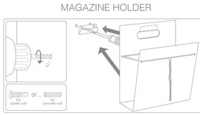 Стойка за списания от метал и еко кожа Bull L – LIND DNA