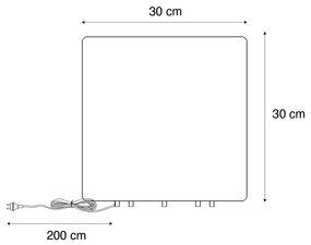 Интелигентна лампа за външно осветление бяла 30 см квадратна с LED A60 IP44 - Nura