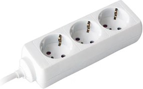 COMMEL Разклонител БЯЛ 3x2P+E с кабел 3 метра / 1.5mm2  - C0804