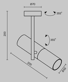 обесване Точкова светлина покрив Maytoni Elti-Черен