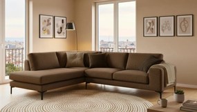 Ъгъл диван Senso-Right-250φ 180β cm.-Chocolate