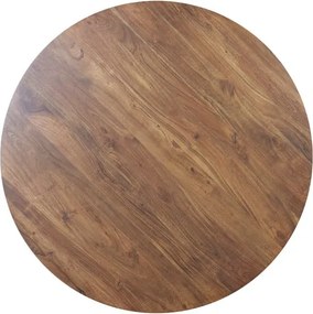 Кафява кръгла трапезна маса с акациев плот ø 120 cm Quenza – Light &amp; Living