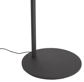 Модерна дъгова лампа черна вкл. LED с димер за докосване - Arlow