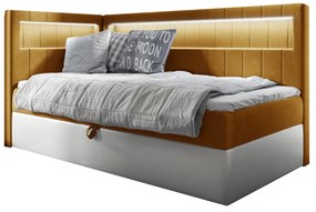 Тапицирано легло ELIZA 2 + топер, 90x200, fresh 37, ляв