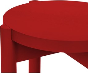 Червен стол от масивен бук Hopp – noo.ma