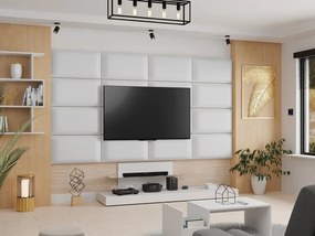 Тапициран стенен панел 84x42-White derma