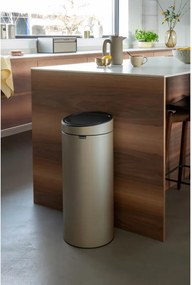 Кош за боклук Brabantia Touch Bin New 1003221, 30 л, Безшумно и плавно затваряне, Златен металик