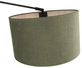 Интелигентна висяща лампа черна с абажур 35 см зелен с 2 Wi-Fi A60 - Blitz