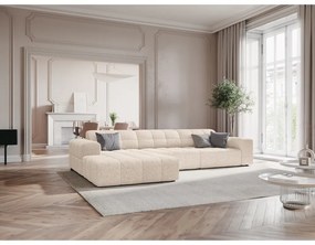 Кремав ъглов диван (ляв ъгъл) Chicago - Cosmopolitan Design