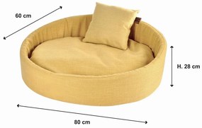 Жълто легло за куче 60x80 cm – Love Story