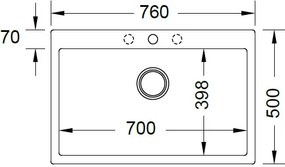 Мивка Duralit KZ075 единичен-Gkri Skouro