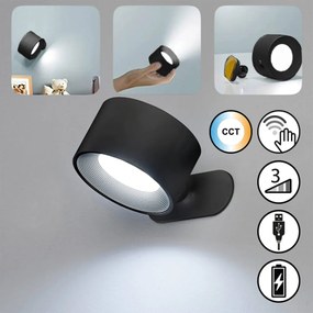 Черна LED стенна лампа Magnetics – Fischer &amp; Honsel