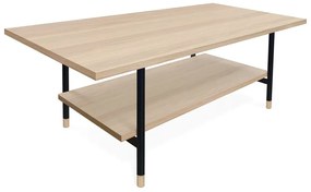 Масичка за кафе с плот от дъб в естествен цвят 60x120 cm Jugend - Woodman