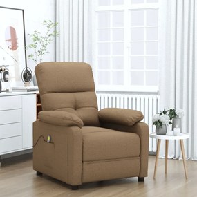 348291 vidaXL Масажен стол, кафяв, текстил