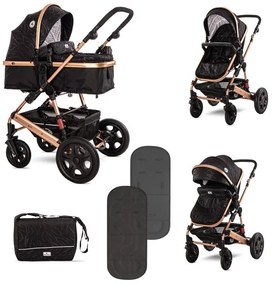 Детска комбинирана количка LORA LORELLI - LUXE Black