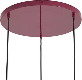 Retro Pendant Lamp Plum with Metal Shade 3-Light - Ophelia
