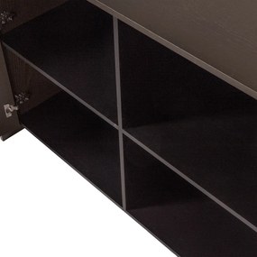 Тъмнокафяв скрин от декор от ясен 200x85x44 cm Brock – WOOOD