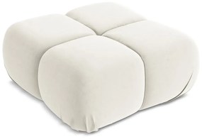 Бяла кадифена модулна табуретка Lokua – Makamii