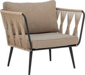 Бежов тапициран градински фотьойл Pavone - Bloomingville