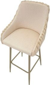 Кремави тапицирани бар столове в комплект с подлакътници 2 бр. (височина на седалката 78 cm) Alaska – Mauro Ferretti