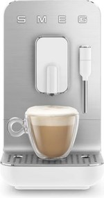 Еспресо машина SMEG Collezione BCC12WHMEU, 1350 W, 19 bar, 1.4 л, 8 функции, Вградена мелачка, Дюза за пара, Бял
