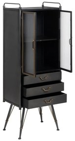 Черна метална витрина 58x150 cm Brick – Ixia