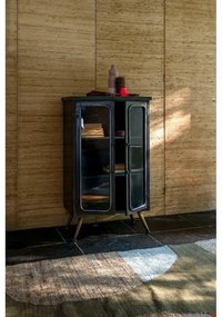 Черна метална витрина 60x100x35 cm Denza – Dutchbone