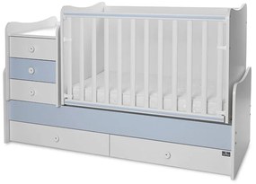 LORELLI Classic Трансформиращо се легло-люлка 70/160 см. MAXI PLUS БЯЛО/ BABY BLUE