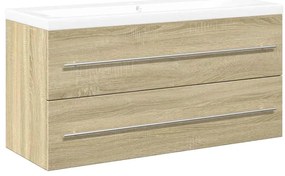 3325048 vidaXL Комплект мебели за баня от 2 части, дъб сонома, инженерно дърво