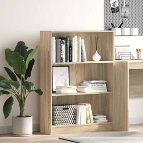 857837 vidaXL Библиотека, сонома дъб, 80x24x109 см, инженерно дърво