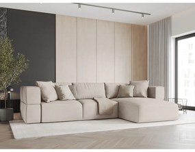 Бежов ъглов диван, десен ъгъл Esther – Milo Casa