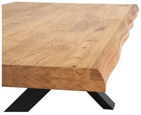 Масичка за кафе с масивен дъбов плот , 120 x 70 cm Toulon - House Nordic