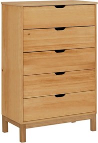 Висок скрин от масивен бор в естествен цвят 113x39 cm Post – Støraa