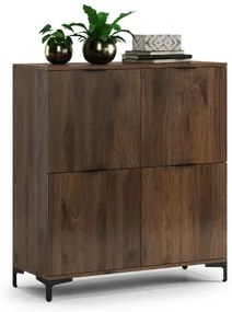 Скрин ЛАНА K-100 Елегантен Орех - СТОЯЩ ШКАФ С 4 ВРАТИ