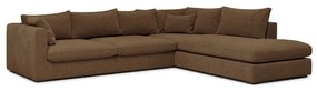 Кафяв ъглов диван (десен ъгъл) Comfy - Scandic