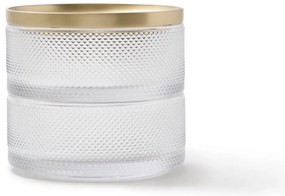 Стъклена кутия за бижута с капак в златист цвят Tesora - Umbra