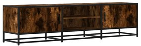 848846 vidaXL ТB шкаф, опушен дъб, 160x35x41 см, инженерно дърво и метал