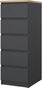 Тъмносив скрин 40x111x50 cm Naia – Tvilum