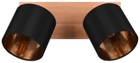 Прожектор в черен и естествен цвят ø 12 cm Tommy – Trio