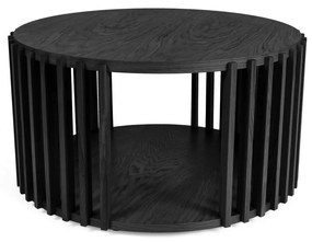 Масичка за кафе от черен дъб , ø 83 cm Drum - Woodman