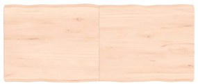 363893 vidaXL Плот за маса 120x50x(2-6) см необработено масивно дърво жив ръб