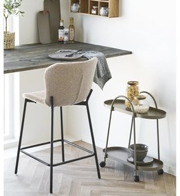 Бежов тапициран бар стол (височина на седалката 65 cm) Maceda – House Nordic