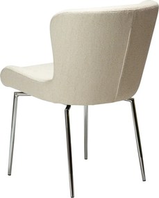 Кремав тапициран трапезен стол Glam – DAN-FORM Denmark