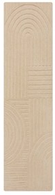 Бежов вълнен килим 60x230 cm Zen Garden - Flair Rugs