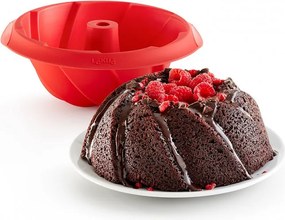 Форма за печене Lekue 1009480, Ø22x8 см, 1 л, Платинен силикон, От -60°C до +220°C, Червен